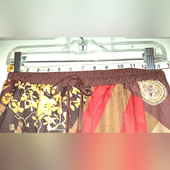 Flowy boho patchwork maxi skirt, Sz M - Picture 4 of 5